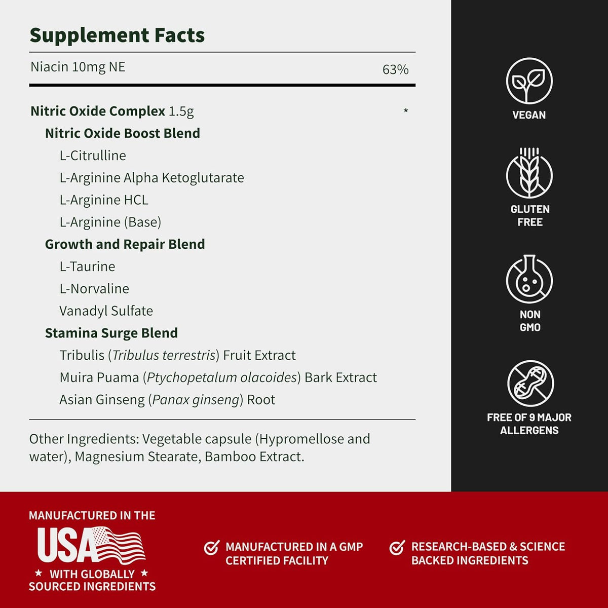 Supercharge Your Blood Flow for Ultimate Stamina and Muscle Pumps —— Nitric Oxide Booster for Men & Women