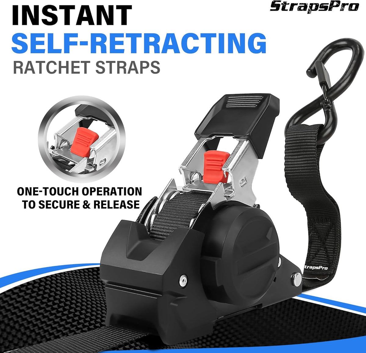 Auto-Retractable Ratchet Straps