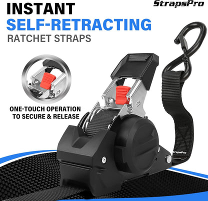 Auto-Retractable Ratchet Straps