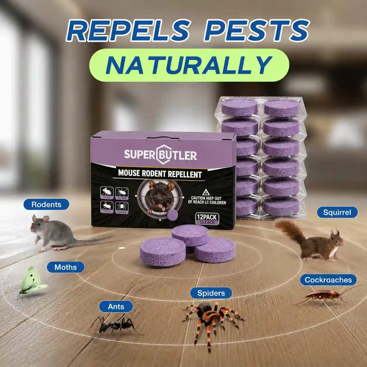 Rodent & Pest Repellent Balls - Peppermint Scent Barrier For Whole Home Insect & Rodent Protection
