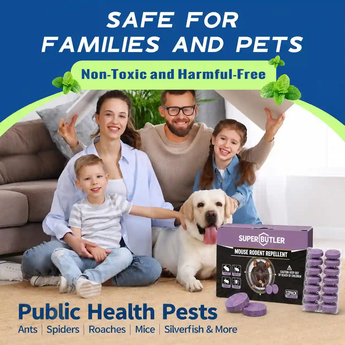 Rodent & Pest Repellent Balls - Peppermint Scent Barrier For Whole Home Insect & Rodent Protection