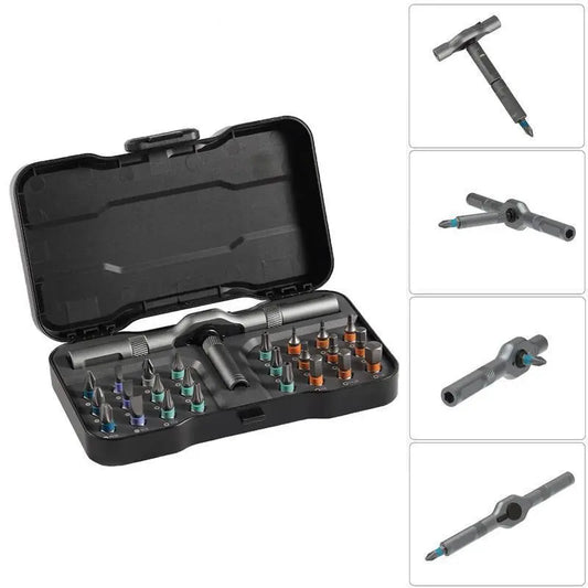 24-in-1 Transforming Ratchet Wrench & Screwdriver Set