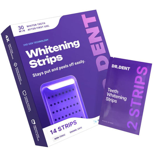 Peroxide-Free Purple Teeth Whitening Strips (21 Sessions) – Safe for Sensitive Teeth