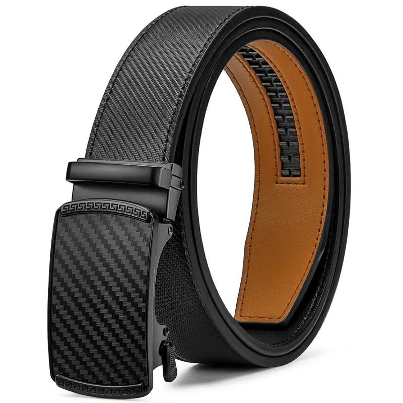 The Tactical Carbon-Texture Ratchet Belt: Holeless, Custom-Fit & Effortless