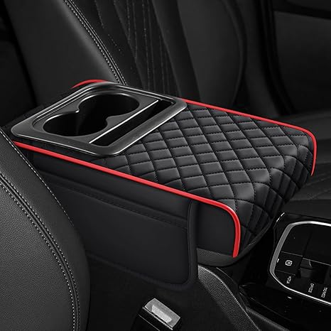 4-in-1 Premium Car Armrest Cushion with Integrated Storage & Dual Cup Holders