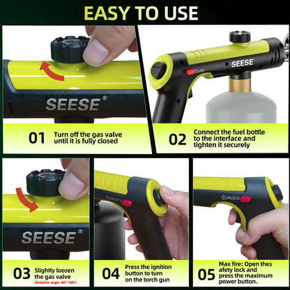 Ultra-Powerful High-Heat Torch Gun for Cooking, BBQ & Fire Starting