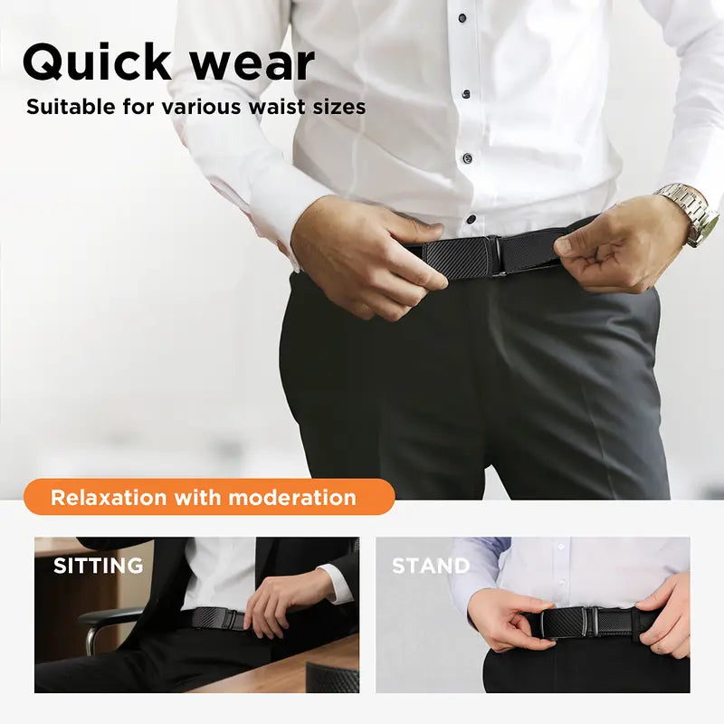 The Tactical Carbon-Texture Ratchet Belt: Holeless, Custom-Fit & Effortless
