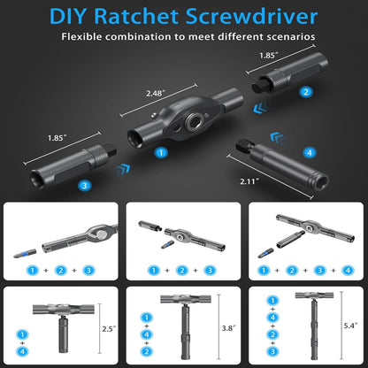 24-in-1 Transforming Ratchet Wrench & Screwdriver Set