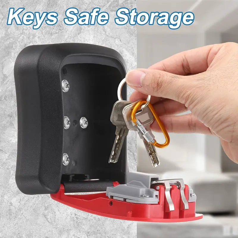 Wall Mount Key Lock Box – Ultra-Secure 4-Digit Combination Storage for Home & Airbnb