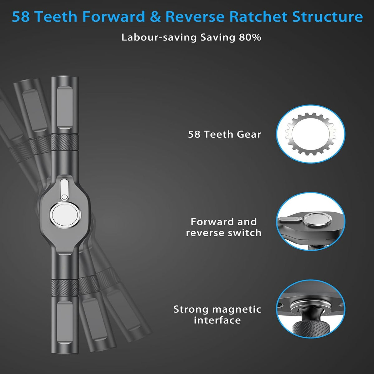 24-in-1 Transforming Ratchet Wrench & Screwdriver Set