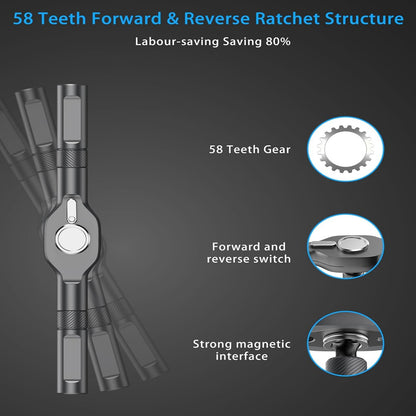 24-in-1 Transforming Ratchet Wrench & Screwdriver Set