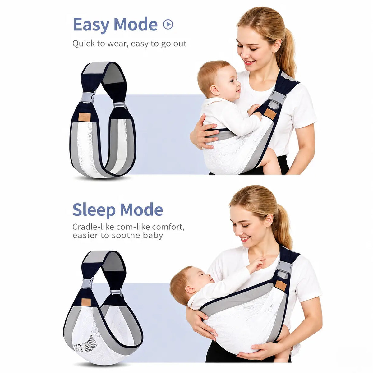 Ergonomic 6-in-1 Baby Carrier with Hip Seat & Lumbar Support