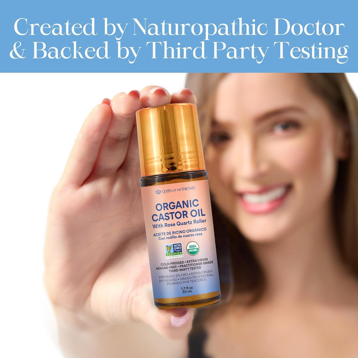 Revitalize Your Eyes with Organic Castor Oil & Rose Quartz