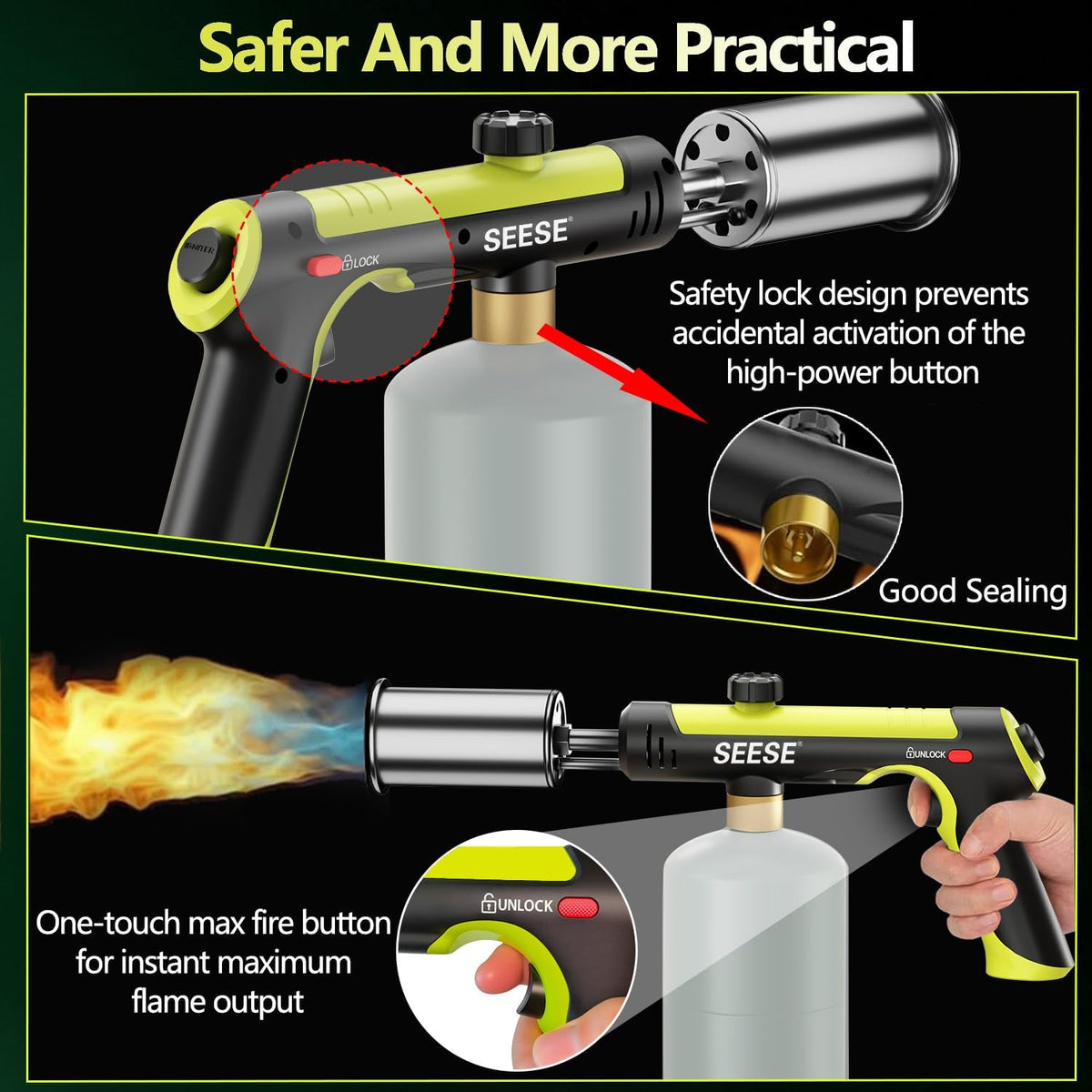 Powerful Propane Torch ,Kitchen Cooking Torch