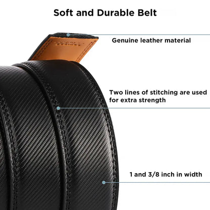 The Tactical Carbon-Texture Ratchet Belt: Holeless, Custom-Fit & Effortless