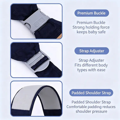 Ergonomic 6-in-1 Baby Carrier with Hip Seat & Lumbar Support