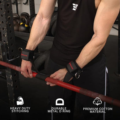 Premium D-Ring Lifting Straps for Maximum Grip & Heavy Lifts