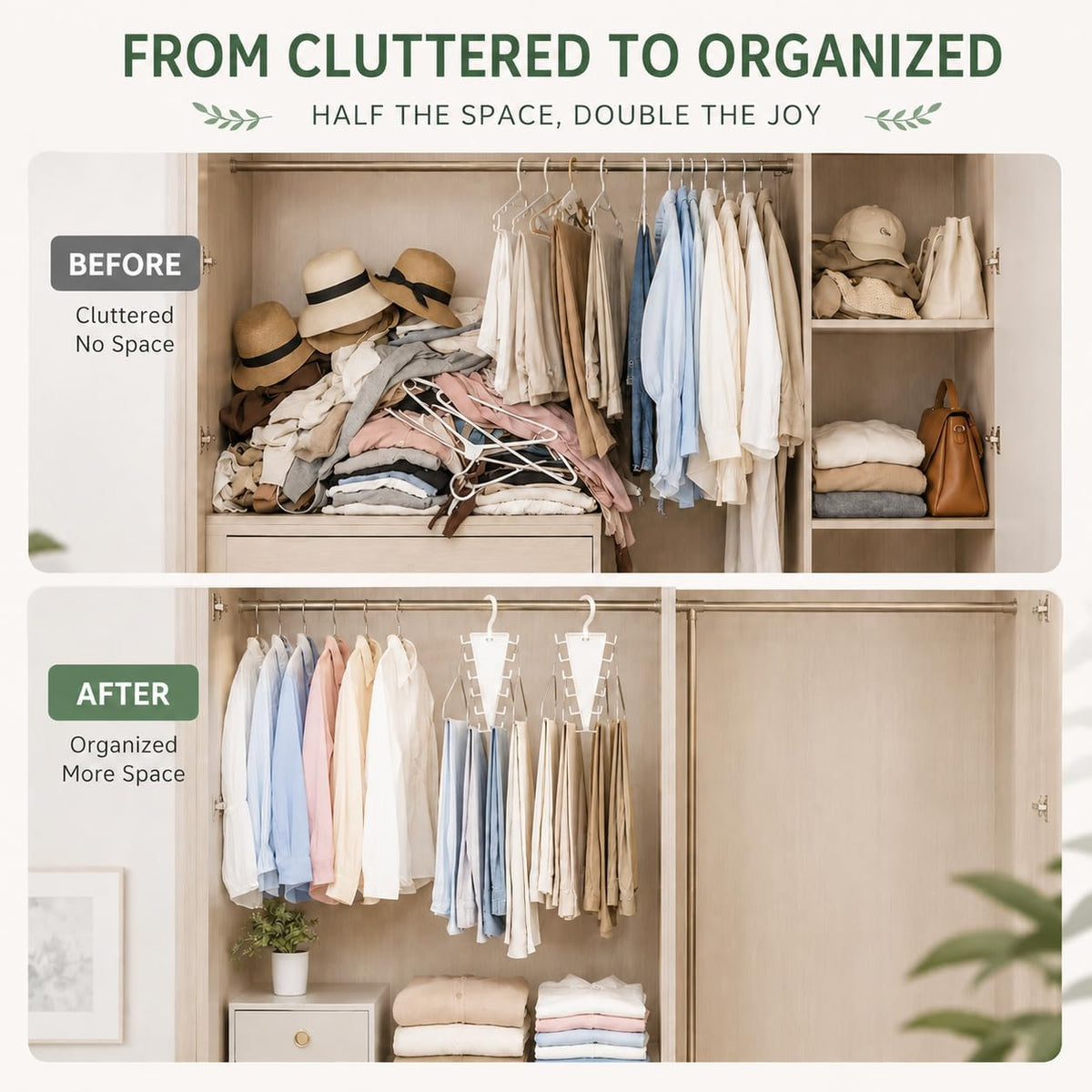 V-Shaped Double-Sided Space Saving Closet Hangers