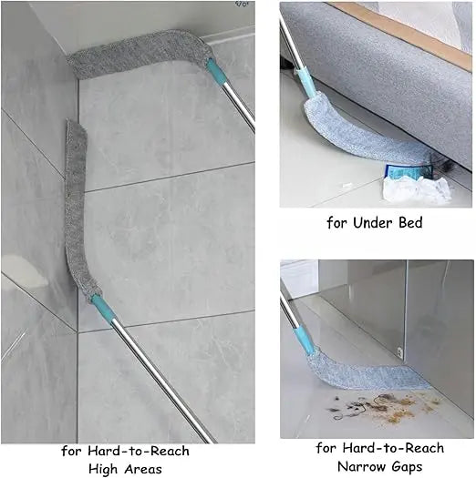 Ultra-Flat Bendable Microfiber Dust Wand For Deep Gap Cleaning