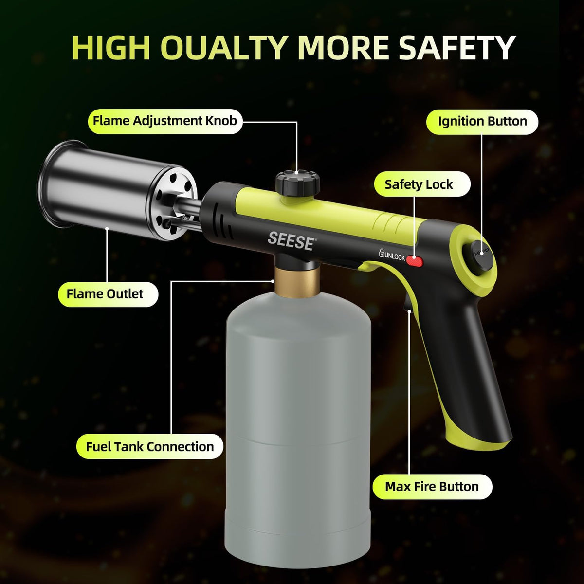 Powerful Propane Torch ,Kitchen Cooking Torch