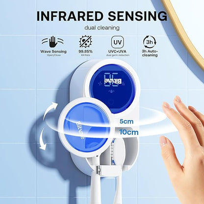 Eliminate 99.9% of Oral Dirt with Next-Gen Smart UV Dual-Disinfection Toothbrush Sterilizer