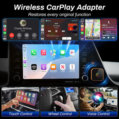 Wireless CarPlay Adapter – Instant Plug-and-Play Conversion For Tangled-Free Smart Driving