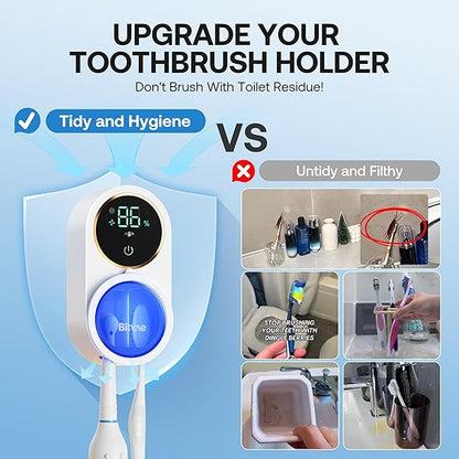 Eliminate 99.9% of Oral Dirt with Next-Gen Smart UV Dual-Disinfection Toothbrush Sterilizer