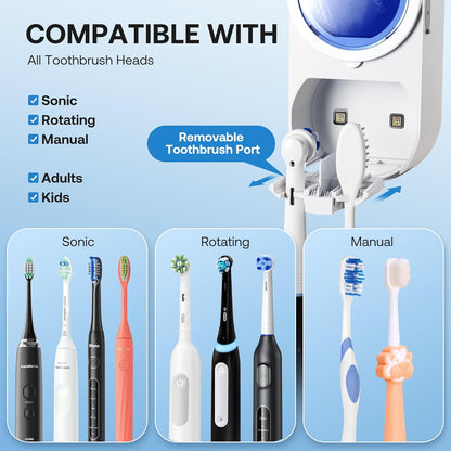 Eliminate 99.9% of Oral Dirt with Next-Gen Smart UV Dual-Disinfection Toothbrush Sterilizer