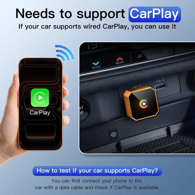 Wireless CarPlay Adapter – Instant Plug-and-Play Conversion For Tangled-Free Smart Driving