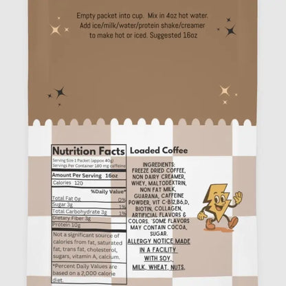 Fall Flavor Protein Coffee Packets: 10g Protein & 180mg Clean Caffeine for 16oz Guilt-Free Energy