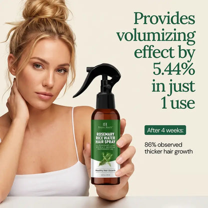 Natural Rosemary & Rice Water Hair Growth Spray for Thicker, Fuller Hair & Stronger Roots | Buy 1 Get 1 Free