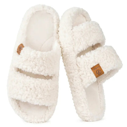 Ultra-Soft Cloud Plush Open-Toe House Slippers