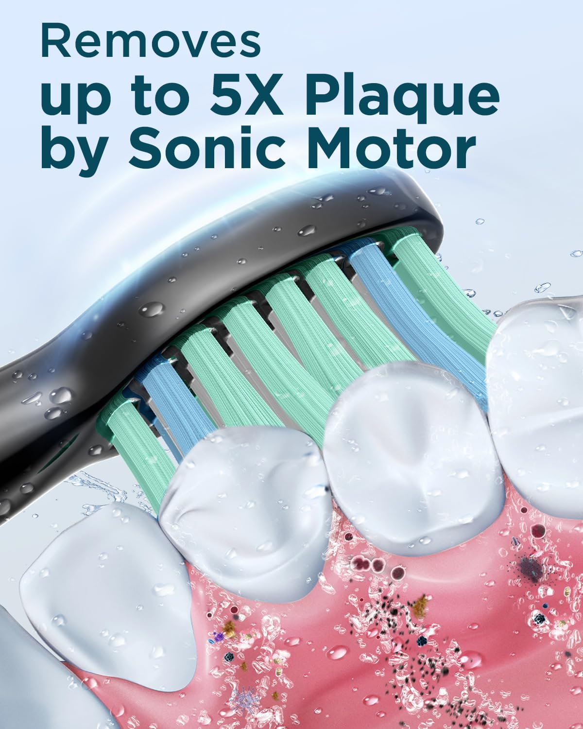 Sonic Electric Toothbrush - 45,000 VPM Clean with 120-Day Charge Free Power