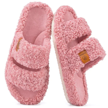 Ultra-Soft Cloud Plush Open-Toe House Slippers