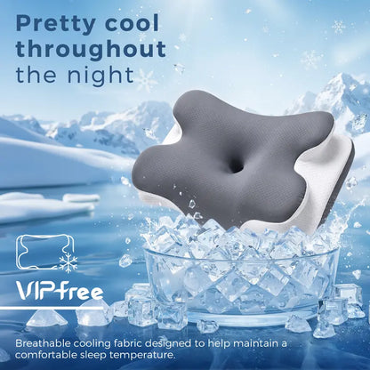Ergonomic Cervical Contour Memory Foam Pillow for Instant Neck & Shoulder Pain Relief