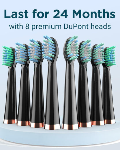 Sonic Electric Toothbrush - 45,000 VPM Clean with 120-Day Charge Free Power