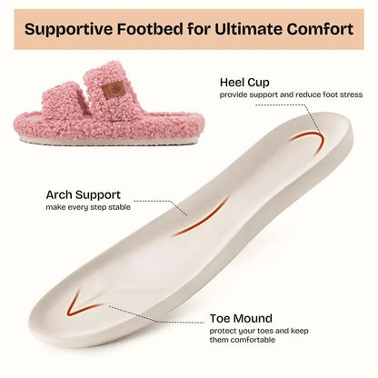 Ultra-Soft Cloud Plush Open-Toe House Slippers
