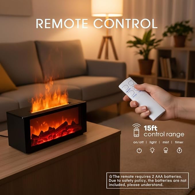 Transform Your Space with the Realistic 3D Fireplace Flame Diffuser