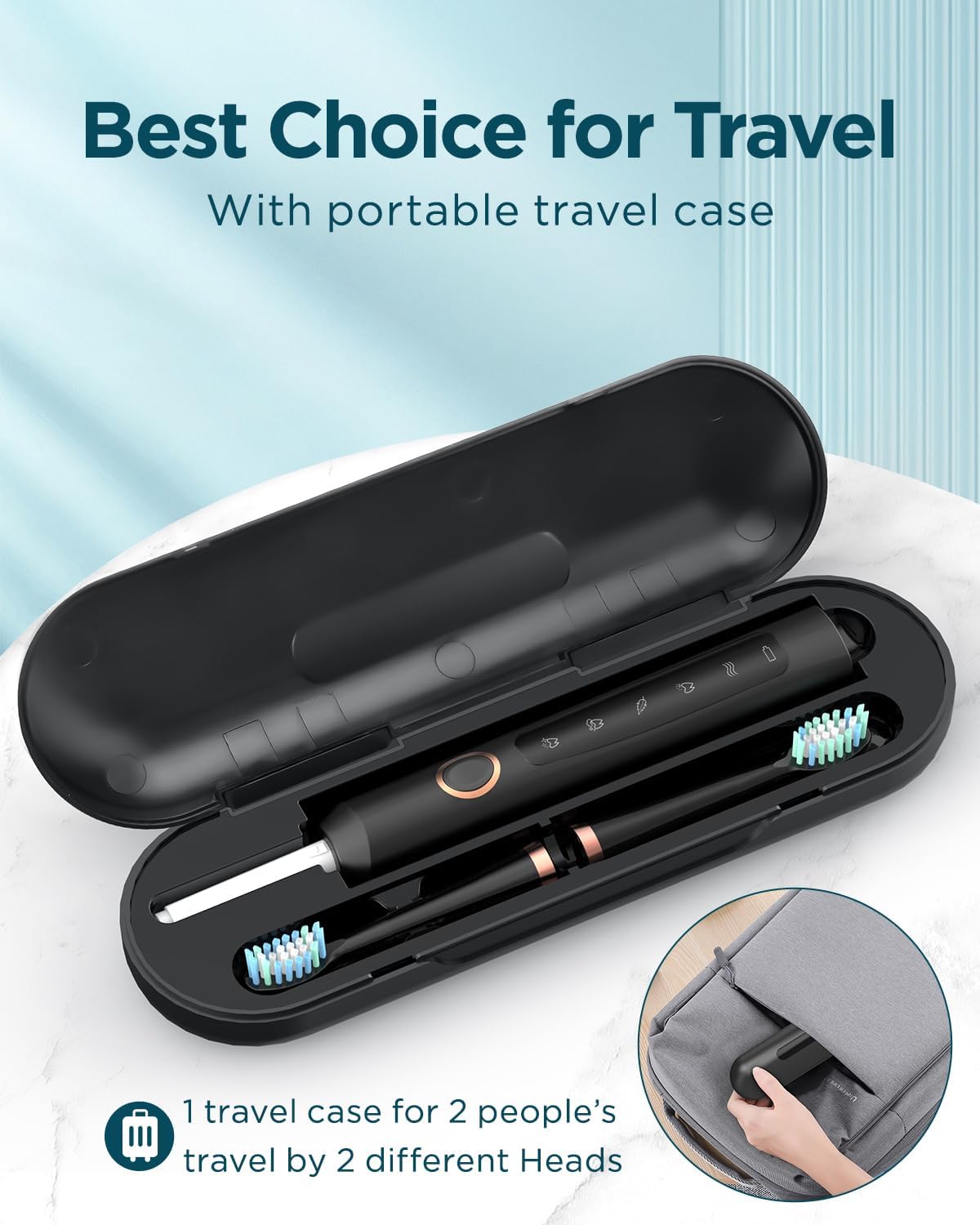 Sonic Electric Toothbrush - 45,000 VPM Clean with 120-Day Charge Free Power