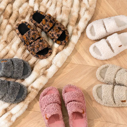 Ultra-Soft Cloud Plush Open-Toe House Slippers