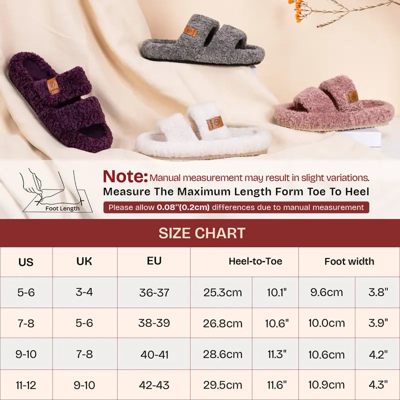 Ultra-Soft Cloud Plush Open-Toe House Slippers